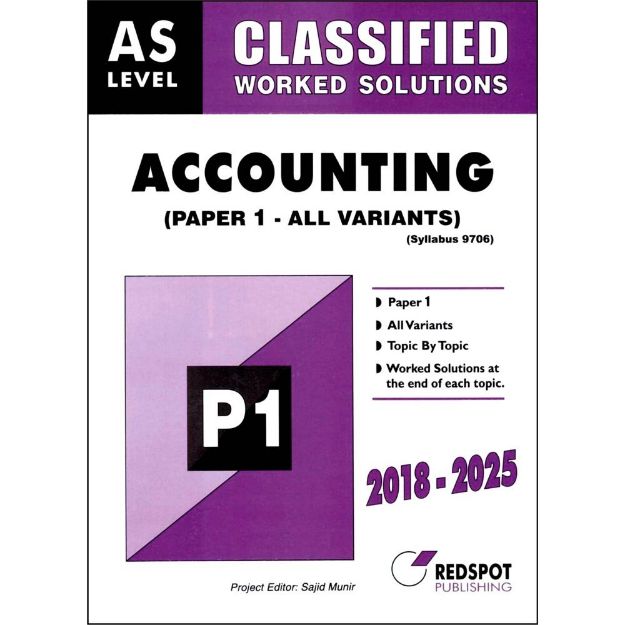 Picture of AS Level Classified Accounting (9706) Paper 1, MCQ  (All Variants)